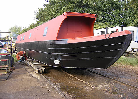 Launching the narrowboat!